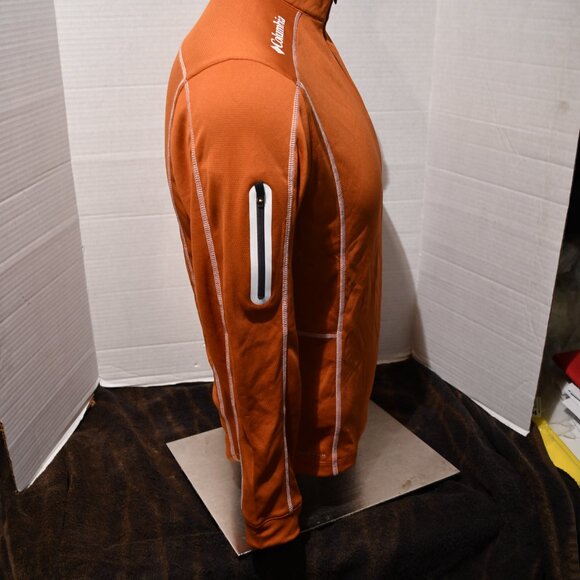 NWT Columbia Golf Men's SM 1/4 Zip Pullover Long Sleeve Orange Omni Wick/Shade - Picture 4 of 10